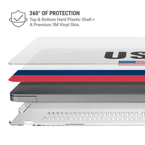 USA American Flag MacBook Pro 14in (2021-24) Case plus Skin